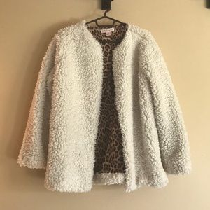 White fluffy jacket